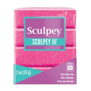 Sculpey Iii -- Pink Glitter New!