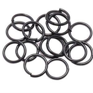Bigiotteria Anellini 6Mm Nero 10Pz