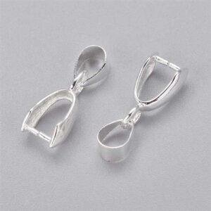 Bigiotteria Attacco Per Pendenti 20X7mm 10Pz Argento KK16 S