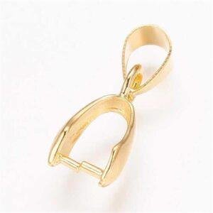 Bigiotteria Attacco Per Pendenti 20X7mm 10Pz Oro KK16 G