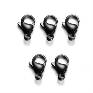 Bigiotteria Chiusura 12X6mm Nero 5Pz