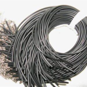 Bigiotteria Collana Caucciu Nero 3Mm 43Cm C Chiusure 25Pz RCOR D002 B