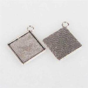 Bigiotteria Pendente Argento Quadrato 21X21mm X TIBEP O006 59AS