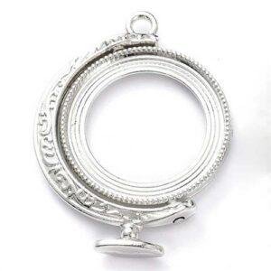 Bigiotteria Pendenti Cavi Tondo Roteante 41X31x5mm Argento PALLOY Z003 08P