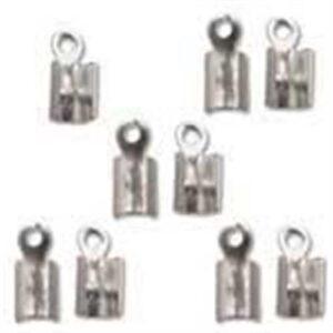 Bigiotteria Terminale 6X3mm Cordoncino Argento 96 Pz