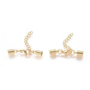 Bigiotteria Terminali Completi Acciaio Inox 304 4Mm Oro STAS F227 31D G