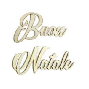 Buon Natale Piccolo Legno Cm.15X38 LEL120