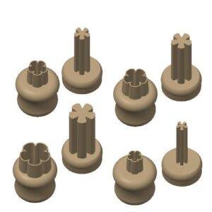 Cutter Espulsione Resina Fiore 2 Set 4Pz 06 08 10 125Cm CUOF2SET