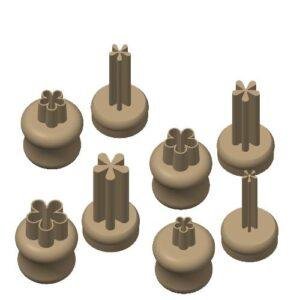 Cutter Espulsione Resina Fiore 3 Set 4Pz 06 08 10 125Cm CUOF3SET