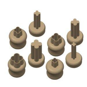 Cutter Espulsione Resina Fiore 4 Set 4Pz 06 08 10 125Cm CUOF4SET