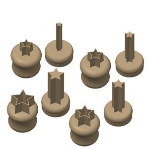 Cutter Espulsione Resina Stella Set 4Pz 06 08 10 125Cm STESET