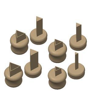 Cutter Espulsione Resina Triangolo Set 4Pz 06 08 10 125Cm TRISET