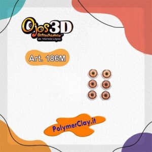 Occhi Ojos 3D Autoadesivi Chico 186 Marrone CH 186M