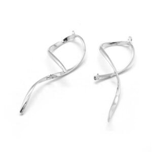 Pinch Bails In Ottone Argento 54 63X15mm KK L184 15P