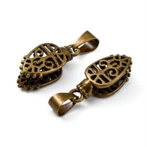 Pinch Bails In Ottone Bronzo Antico 185Mm X KK H384 AB