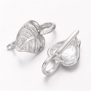 Pinch Bails In Ottone Platino 11X18mm KK459 NF