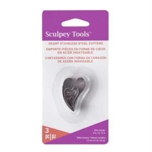 Stampo Metallo Sculpey Irregular Heart Cutter Set 3 Pc AMM1017
