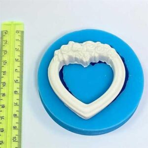 Stampo Silicone Artigianale Cuore Cornice 65X63