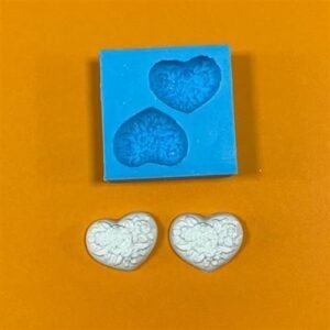 Stampo Silicone Artigianale Cuore Fiori