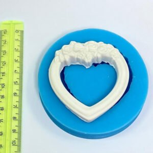 Stampo Silicone Artigianale Cuore Ghirlanda 62X60mm