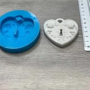 Stampo Silicone Artigianale Cuore Serratura Grande