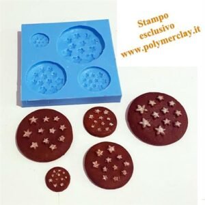 Stampo Silicone Biscotti 4 Misure Pan Di Stelle