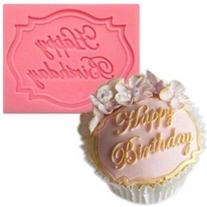 Stampo Silicone Happy Birthday 55X68x6mm AJEW L054