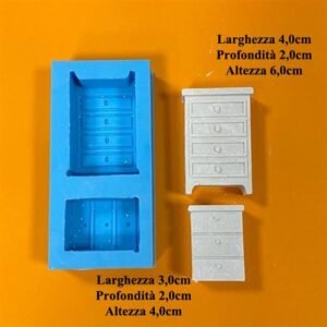 Stampo Silicone Quadretti Nascita Cassettiere