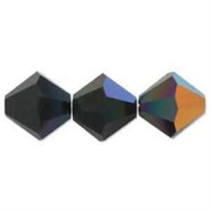 Swarovski Bicono 4Mm Jet Ab 5328