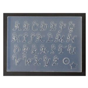 Texture Art Clay Stampo Silicone Alfabeto Corsivo 8 Mm