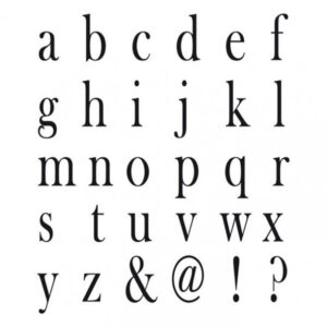 Timbro 30 Lettere Legno Corsivo Mm8