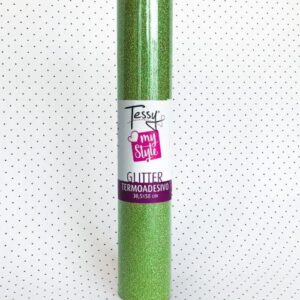 Vinile Termoadesivo Cm 305X50cm Glitter Verde Luce