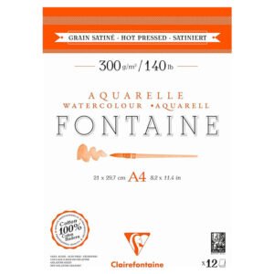 Blocco Fontaine A4 Gr.satin . 12f 300g 100 Cotone 975948c