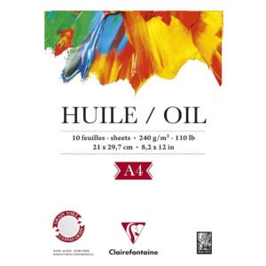 Blocco Huile Olio A4 10f 240g Similtela Senza Patinatura Bia 96311c