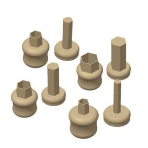 Cutter Espulsione Resina Esagono Set 4pz 0 6 0 8 1 0 1 25cm Esaset