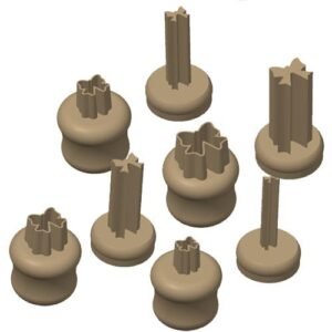 Cutter Espulsione Resina Fiocco Set 4pz 0 6 0 8 1 0 1 25cm Fioset