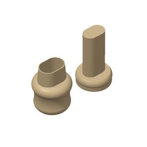 Cutter Espulsione Resina Ovale Round 1 25cm Oro12