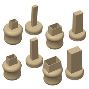 Cutter Espulsione Resina Rettangolo Set 4pz 0 6 0 8 1 0 1 25cm Retset