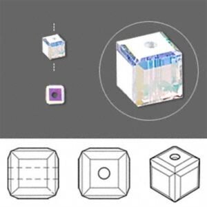 Swarovski Cubo 5601 6x6mm Crystal Ab 8117 12274