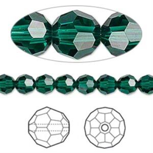 Swarovski Tonda 4mm Smeraldo 8115 4035