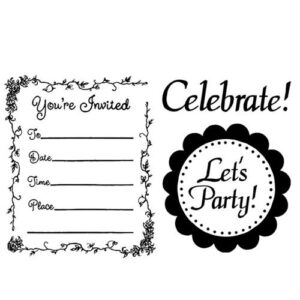 Timbri Clear Stamps 7x11 Let S Party Wtk126