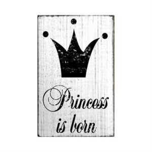 Timbri In Legno Vintage Princess Is Born V01053