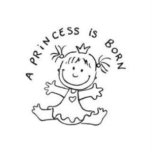 Timbri Legno Cm. 5x5 Una Principessa E Nata Arthe629