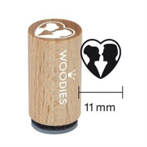 Timbri Mini Woodies Bridal Couple In Heart Wm0304