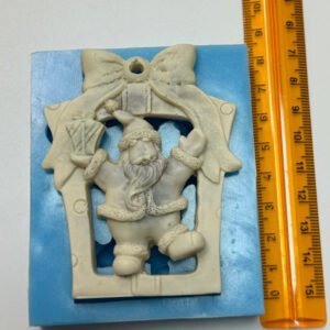 Stampo Silicone Artigianale Pendente Babbo Natale H.7 6x6cm Nat 3