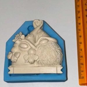 Stampo Silicone Artigianale Coppia Gnomi Festone H. 6 5x5 9cm
