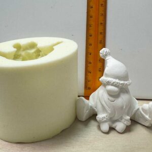 Stampo Silicone Artigianale Gnomo 3d Seduto