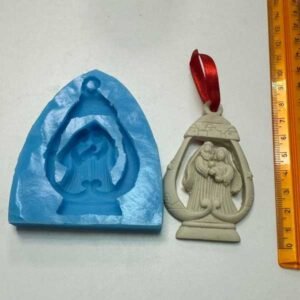 Stampo Silicone Artigianale Pen. Presepe Lampada H. 6 8x5 6cm