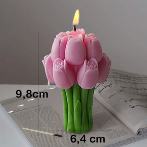 Stampo Silicone Per Candele Bouquet Tulipani