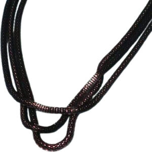 Collana 3 Fili Circa 48cm Diam 4mm Metallo Smaltato Bronzo Meta